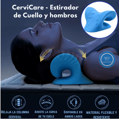 CerviCare - Estirador de Cuello y hombros – Alivia la Tensión Cervical con Solo 10 Minutos al Día