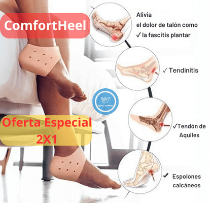 ComfortHeel OFERTA 2X1 - Protector de Talón de Silicona - Alivio, Comodidad y Cuidado Diario para tus Pies desde el Primer Uso