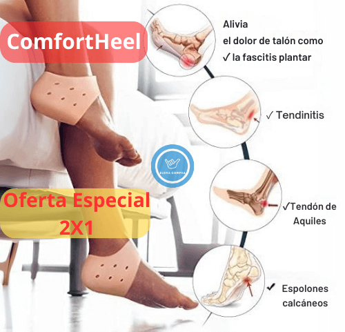 ComfortHeel OFERTA 2X1 - Protector de Talón de Silicona - Alivio, Comodidad y Cuidado Diario para tus Pies desde el Primer Uso