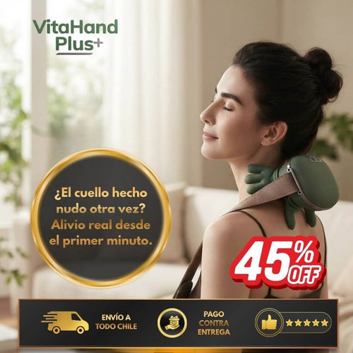 VitaHand Plus: Alivio inalámbrico a la rigidez de hombros y espalda baja