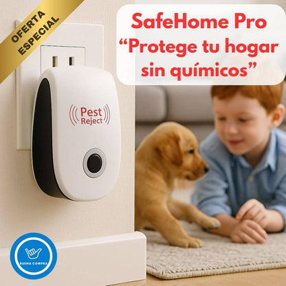 SafeHome Pro / Repelente Eléctrico Ultrasónico anti plagas / Mantén alejados a los ratones de forma segura, silenciosa y sin químicos
