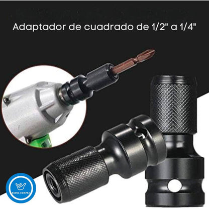 SteelConvert Pro - Oferta 2x1 - Un Solo Adaptador Firme para Taladro, Impacto y Trinquete