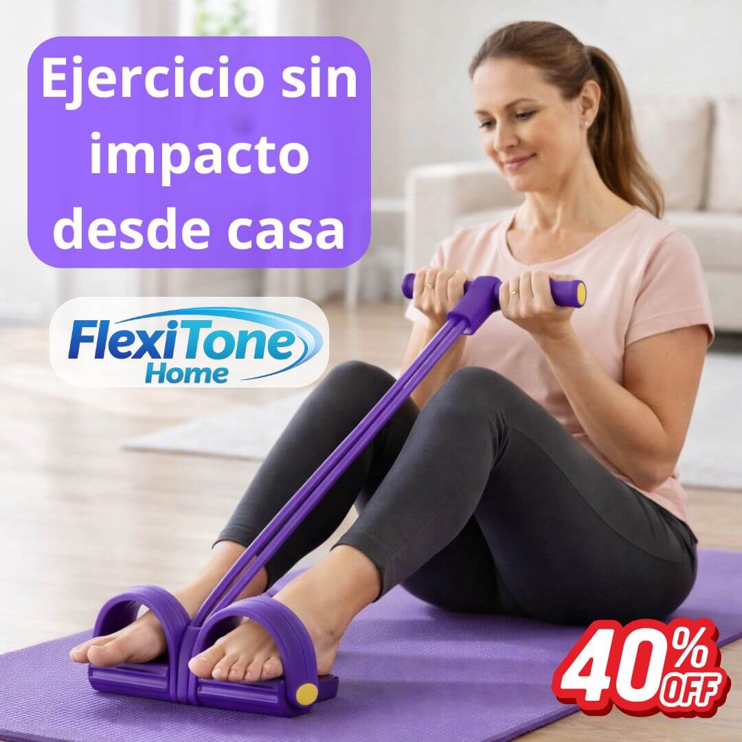 FlexiTone Home - Banda Elástica con Pedal - Ejercicio sin Impacto para Mantenerte Activo desde Casa