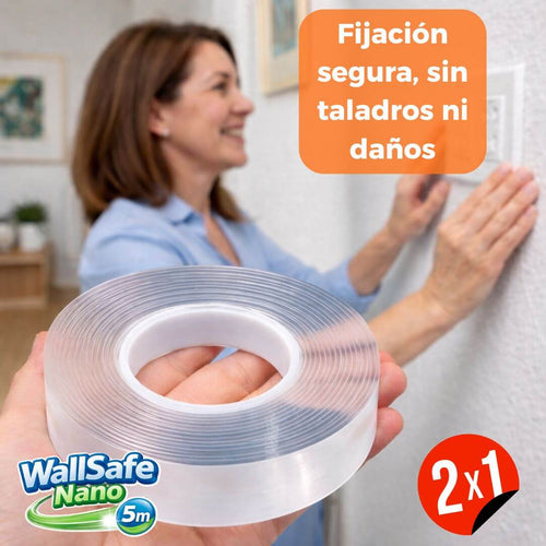 WallSafe Nano 5m – Adhesión Firme que se Retira sin Marcas