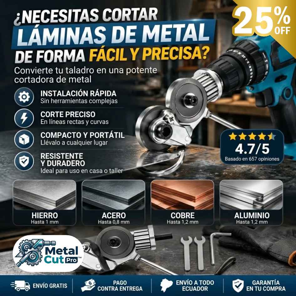 MetalCut Pro™ - CORTADOR DE PLACAS PARA TALADRO - Oferta 25%OFF