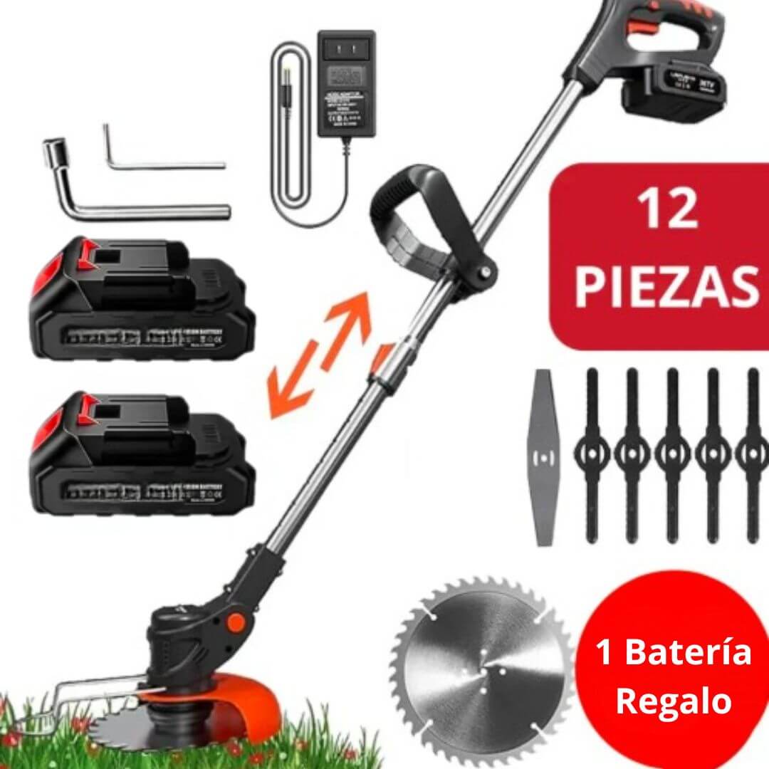 CorteConfort 48V con ¡Una batería extra GRATIS! – Mantén tu jardín limpio sin cansancio ni esfuerzo físico