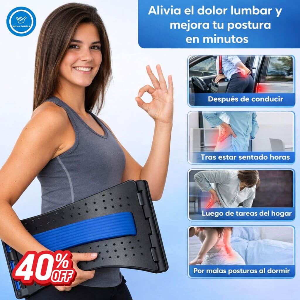 LumbarEase - Oferta 40% OFF - Alivia la tensión lumbar y relaja tu espalda desde casa en minutos