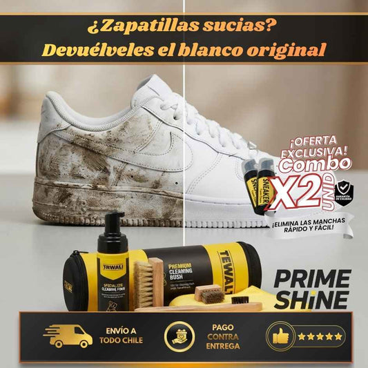 PrimeShine - Limpieza profunda y segura para tus zapatillas