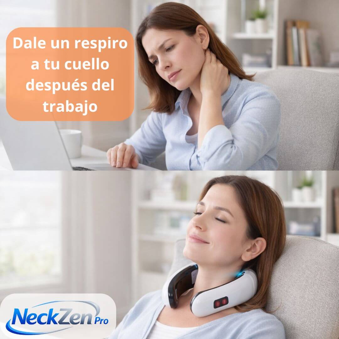 NeckZen Pro - Masajeador de cuello con Electroestimulación - Relaja tu cuello y desconecta del estrés sin salir de casa