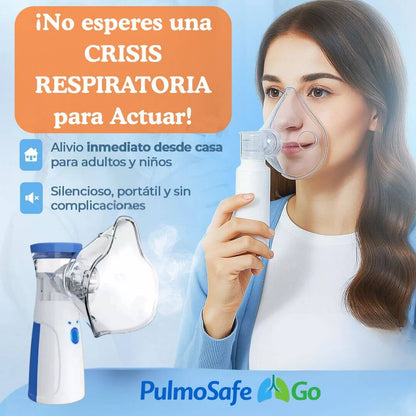 PulmoSafe Go - Nebulizador de Mano USB- Lleva tu tratamiento respiratorio contigo cuando más lo necesites