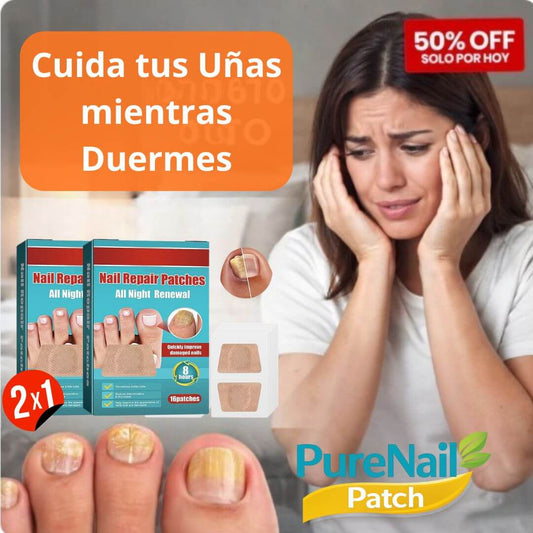 PureNail Patch – 32 Parches - Cuidado Nocturno para Mejorar el Aspecto de las Uñas