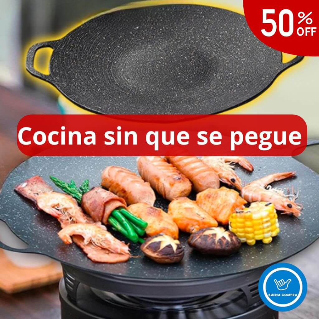 GrillEase 32 - Plancha Antiadherente 32cm - Cocina Mejor sin Que Nada se Pegue