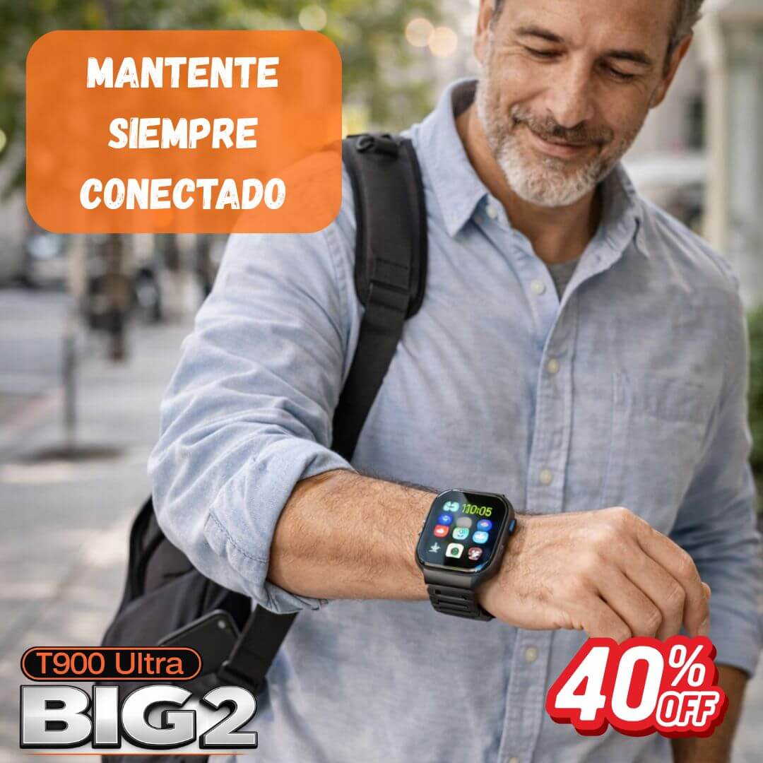 Reloj Smartwatch T900 Ultra Big 2 – Recibe llamadas y notificaciones sin sacar el celular