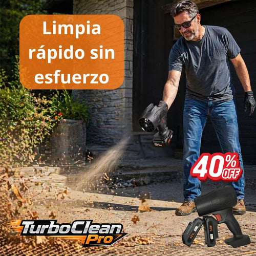 TurboClean Pro - Limpieza rápida para patio, auto y hogar en un solo equipo, sin perder tiempo - Incluye 2 Baterías 48V