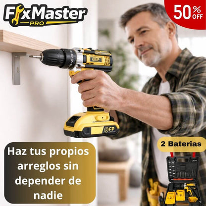 FixMaster Pro - Taladro inalámbrico con 2 baterías 21V- Haz tus propios arreglos en casa sin depender de técnicos