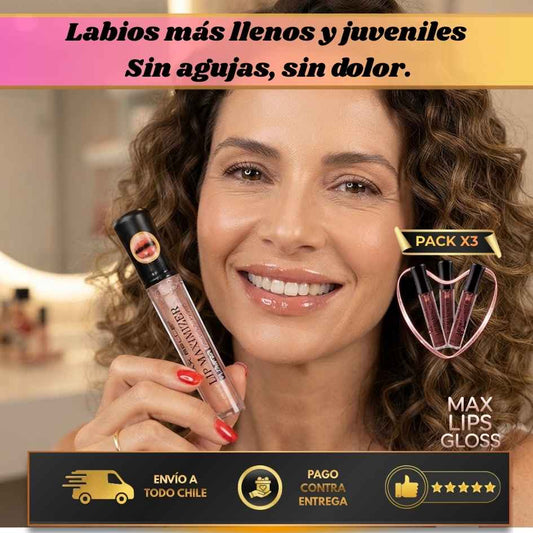 MAX LIPS GLOSS - Tu toque de volumen diario, hidratante y natural.